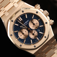 Audemars Piguet Royal Oak Chronograph Blue Dial 41mm 18k Rose Gold (Ref. 26331OR)