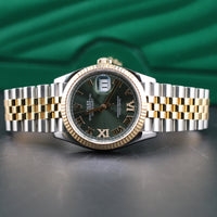 Rolex DateJust 36mm, Olive Green Dial, Diamond 6&amp;9, Two Tone (Ref. 126233)&nbsp;