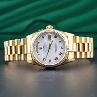 Rolex Day-Date 36mm President, White Roman Dial (Ref. 18038)