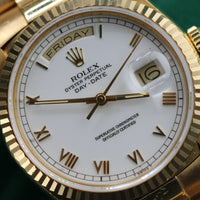 Rolex Day-Date 36mm President, White Roman Dial (Ref. 18038)