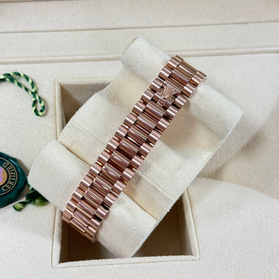 Rolex DateJust 31 Rose Gold White Roman President (Ref. 278275)