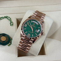 Rolex Day-Date 36 Rose Gold "Aventurine" Dial 36mm President (Ref. 128235)