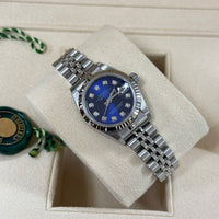 Rolex Ladies DateJust 26mm Custom Blue Diamond (ref. 69174)