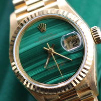 Rolex DateJust 26mm Malachite Dial, President Band (Ref. 69178)