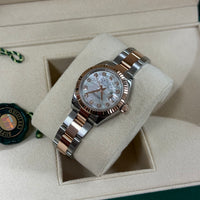 Rolex DateJust 28mm Factory Mother of Pearl Steel/Rose (ref. 279171)