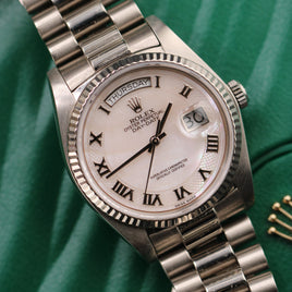 Rolex Day-Date 36mm, Mother of Pearl Dial, White Gold President (Ref. 18039)