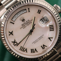 Rolex Day-Date 36mm, Mother of Pearl Dial, White Gold President (Ref. 18039)
