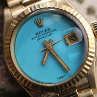 Rolex Ladies DateJust 26mm Turquoise Dial, President (Ref. 69178)