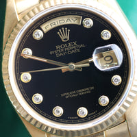 Rolex Day-Date 36mm Onyx Pinball Diamond Dial, President (Ref. 18238)