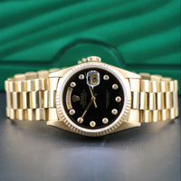 Rolex Day-Date 36mm Onyx Pinball Diamond Dial, President (Ref. 18238)