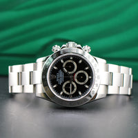 Rolex Cosmograph Daytona, Black Dial Steel Bezel (Ref. 116520)