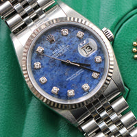 Rolex DateJust 36mm Sodalite Diamond Dial on Jubilee (Ref. 16234)&nbsp;