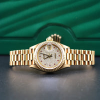 Rolex 26mm DateJust, Pavé Ruby Dial, President (Ref. 69178)