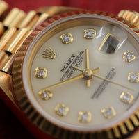Rolex Ladies DateJust 26mm Cacholong Diamond Dial, President (Ref. 69178)