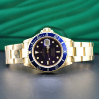 Rolex Submariner Full Gold, Blue Bezel with Purple Dial (Ref. 16618)