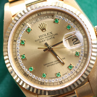 Rolex Day-Date 36mm, Emerald String Dial, President (Ref. 18238)