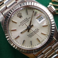 Rolex DateJust 26mm "TIFFANY&CO" Dial, President White Gold (Ref. 6917)