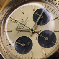Rolex Daytona, Yellow Sigma Dial, Oyster Riveted Bracelet 18k Gold (Ref. 6265)