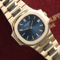 Patek Philippe Nautilus Blue Dial, 18k Gold (Ref. 3800/1J)