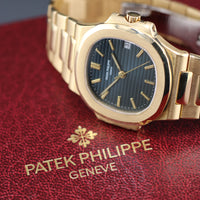 Patek Philippe Nautilus Blue Dial, 18k Gold (Ref. 3800/1J)