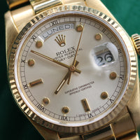 Rolex 36mm Day-Date "Pinball" Dial, Italian Day Wheel (Ref. 18038)