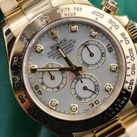 Rolex Daytona, Mother of Pearl Diamond Dial, 18k Gold (Ref. 116508)