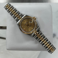 Rolex Ladies DateJust 26mm, Two Tone, Champagne Dial (Ref. 69173)
