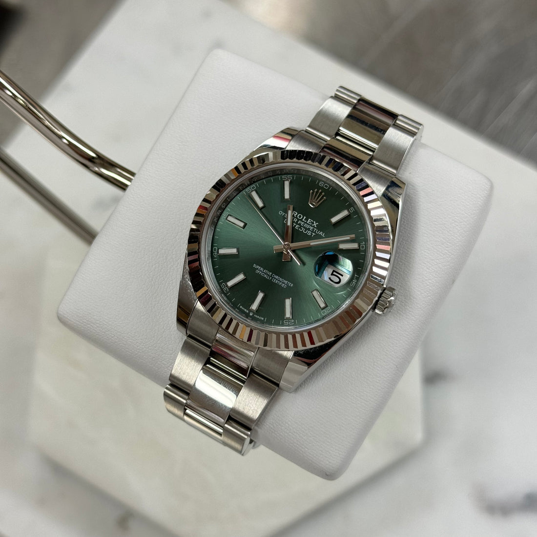 Rolex DateJust 41 Mint Green Oyster (ref. 126334)