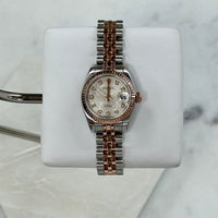 Rolex Ladies DateJust 26mm Steel/Rose Diamond Anniversary Dial (Ref. 179171)