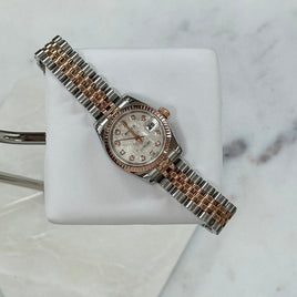 Rolex Ladies DateJust 26mm Steel/Rose Diamond Anniversary Dial (Ref. 179171)