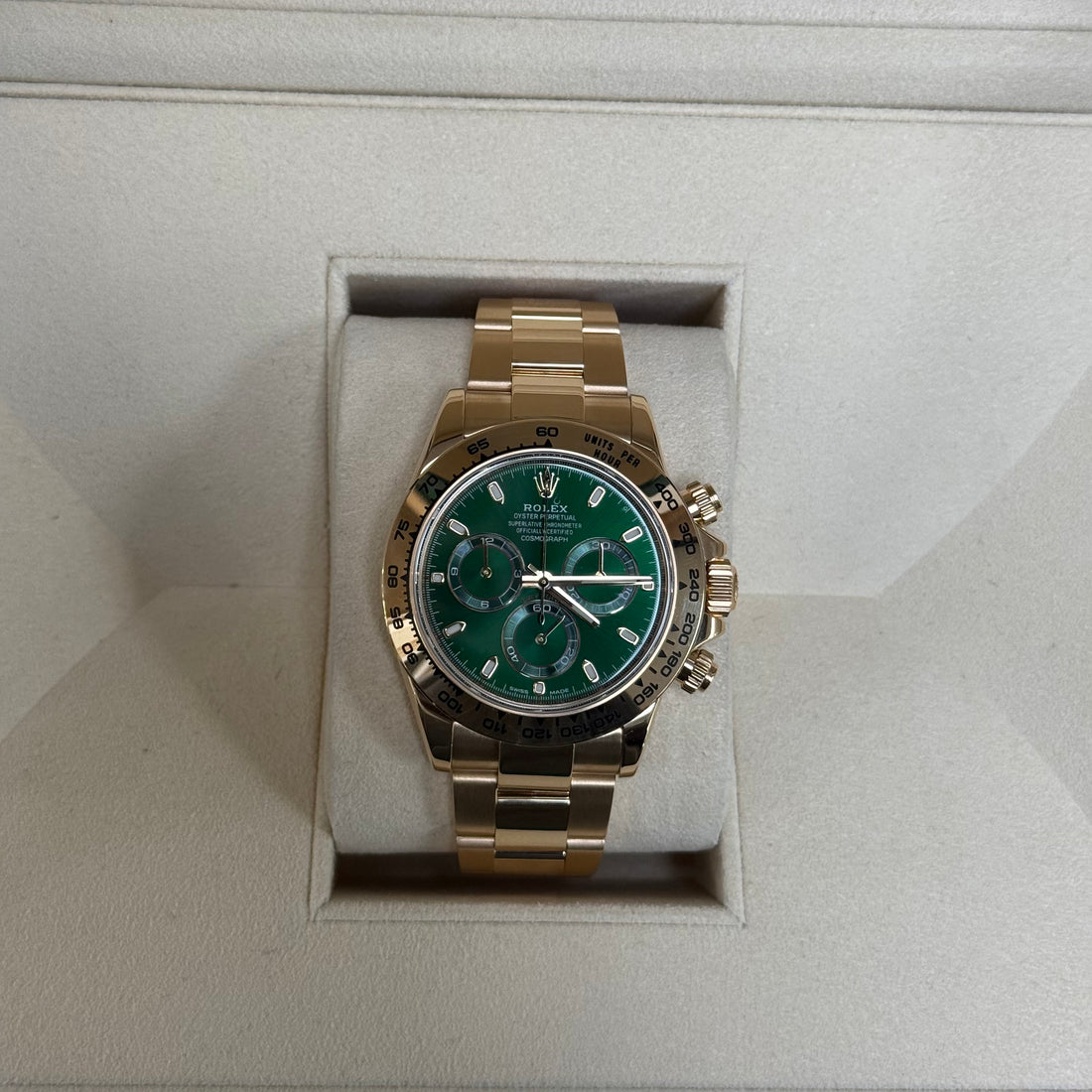 Rolex Cosmograph Daytona "John Mayer" 18K Yellow Gold / Green Dial Watch