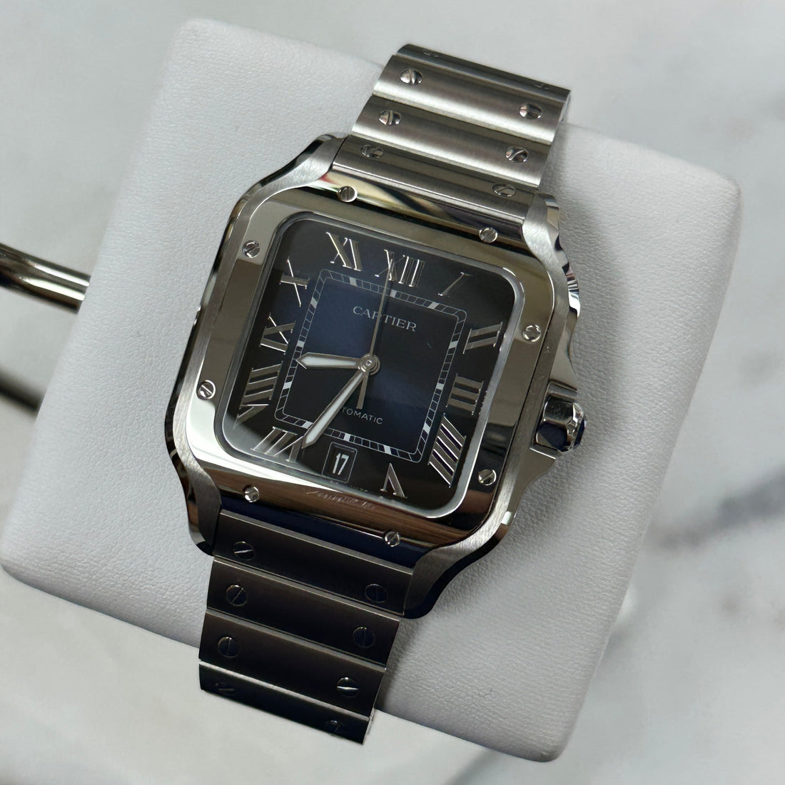 Cartier Santos Large, Blue Dial (Ref. WSSA0071)