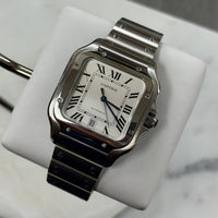 Cartier Santos Large, White Dial, Steel (Ref. WSSA0009)