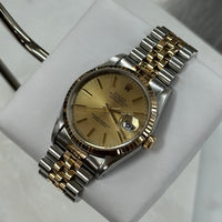 Rolex DateJust 36mm, Two Tone, Champagne Dial (Ref. 16233)
