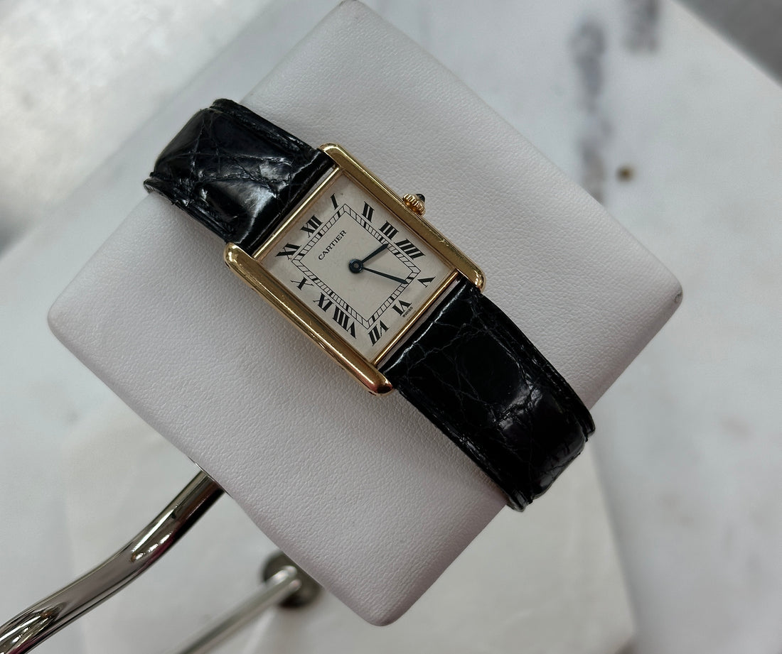 Cartier Tank Louis 18K Yellow Gold White Dial w/ Papers (ref. W1512856)