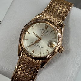 Rolex Date 30mm, Mesh Band Rose Gold (Ref. 6657)