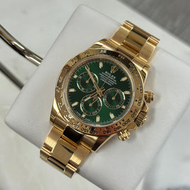 Rolex Cosmograph Daytona Yellow Gold Green Dial "John Mayer" Ref. 116508