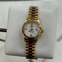 Rolex DateJust 26 Yellow Gold "Opal" Dial Diamond 6/9 Ref. 69178