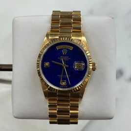Rolex Day-Date 36 Lapis Lazuli Diamond 6/9 Ref. 18038