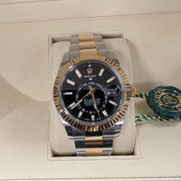 Rolex Sky-Dweller, Two Tone 18k Gold, Black Dial (Ref. 326933)