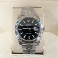 Rolex DateJust 41, Black Stick on Jubilee (Ref. 126300)