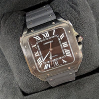 Cartier Santos, Black DLC (Ref. WSSA0039)