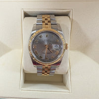 Rolex DateJust Two Tone 36mm, Grey Roman Dial (Ref. 116233)