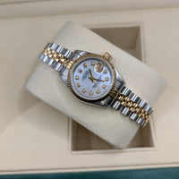 Rolex Datejust 26mm, Jubilee Two Tone, Custom MOP Diamond Dial (Ref. 69173)
