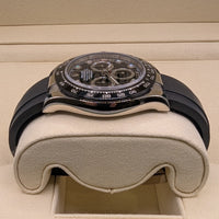 Rolex Daytona, 18k White Gold, Factory Black Diamond Dial on Oysterflex (Ref. 116519LN)
