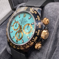 Rolex "Blaken" Daytona, Tiffany Blue Dial, Yellow Gold Black, (Ref. 116503)