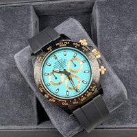 Rolex "Blaken" Daytona, Tiffany Blue Dial, Yellow Gold Black, (Ref. 116503)