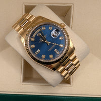 Rolex Day-Date 36mm, Blue Dial with Diamonds (Ref. 118238)