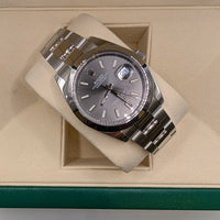 Rolex DateJust 41mm, Rhodium Dial, Oyster Band, Smooth Bezel (Ref. 126300)