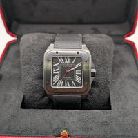 Cartier Santos-100, Large Carbon Mens Watch (Ref. WSSA0006)